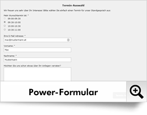 Mit den Powerformularen lässt sich der gleiche Ablauf mit noch mehr Möglichkeiten realisieren.