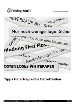 Whitepaper: 18 konkrete Tipps für erfolgreiche Newsletter-Betreffzeilen