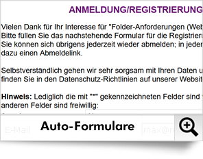 Alle Formulare werden von Dialog-Mail vollautomatisch erstellt.