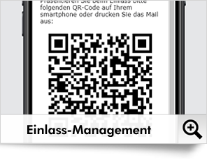 Über QR-Codes (und andere Features) können Sie effizient und einfach ein Teilnehmer-Check-in durchführen.