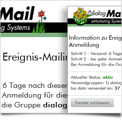 Ereignis-Mailings für automatische Abläufe