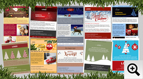 Wir haben für unsere Kunden 10 wunderschöne Weihnachts-Vorlagen entwickelt. Responsive, flexibel anpassbar und zum günstigen Pauschalpreis.